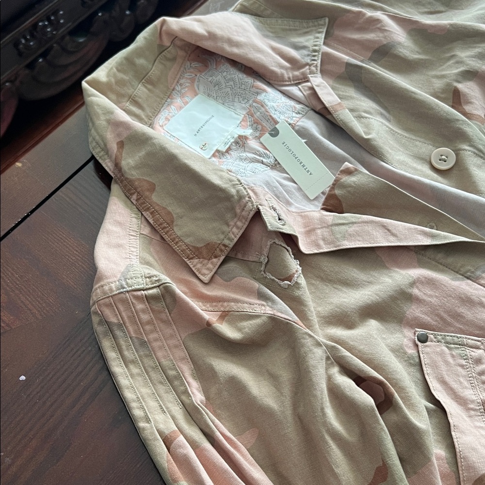 Anthropologie Pink and Tan Utility Jacket - Picture 4 of 4